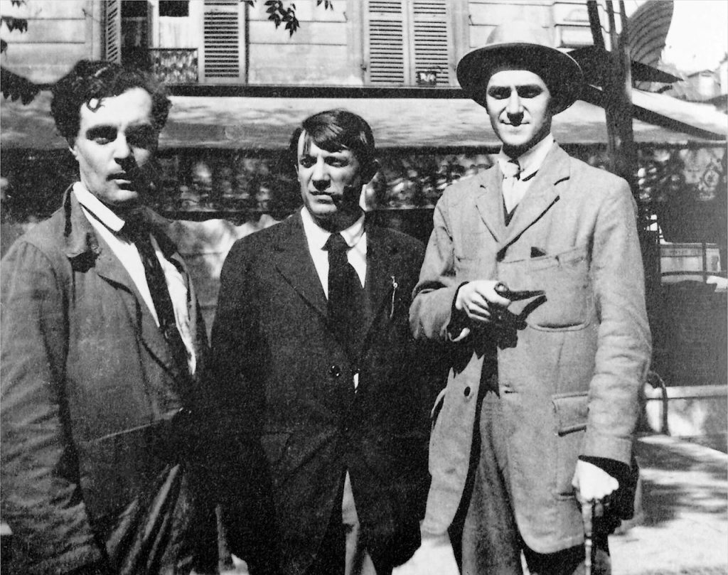 Foto de Modigliani, Picasso y André Salmon