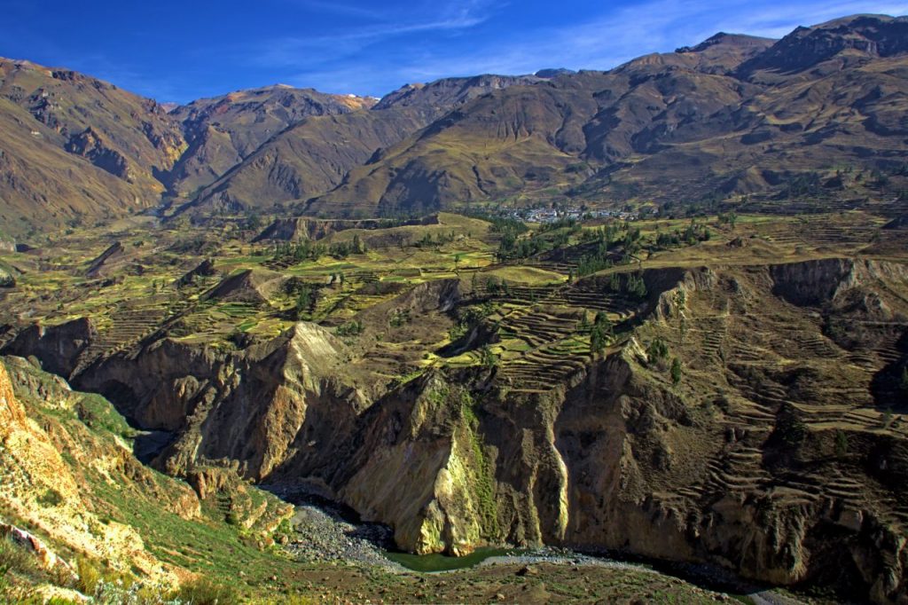 Andenes o terrazas de cultivo en el Cañón del Colca