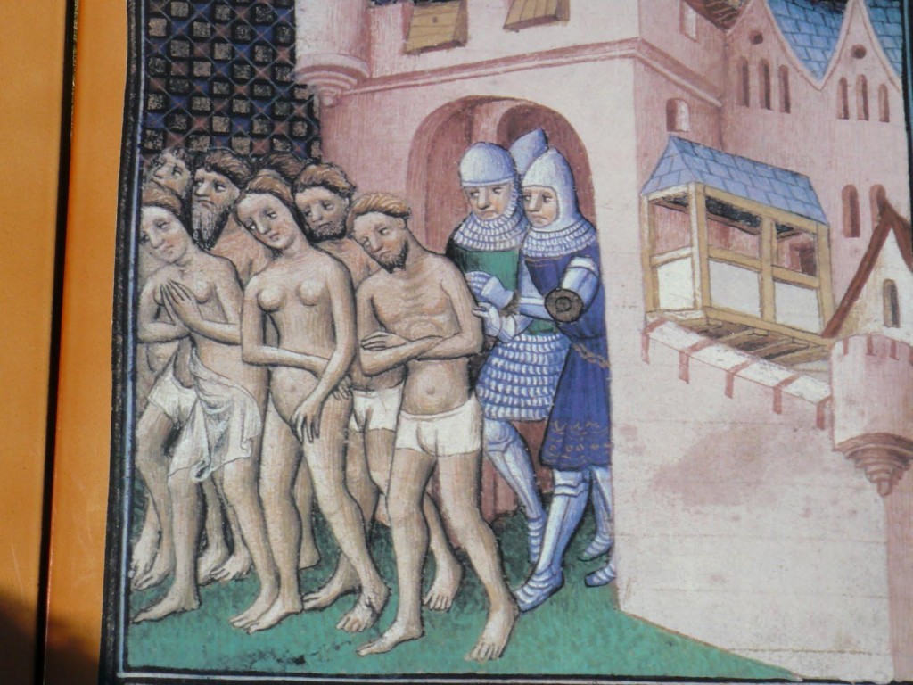 Painting. Expulsion of the Cathars
