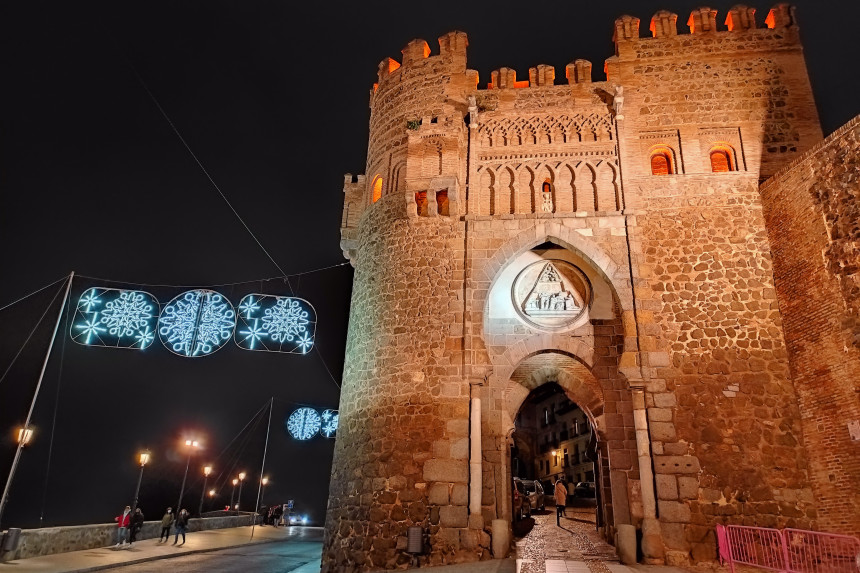 Puerta del Sol de Toledo en Navidad