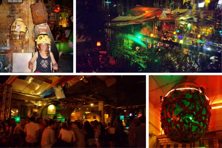 interior de Szimpla Kert, uno de los Bares Ruina de Budapest