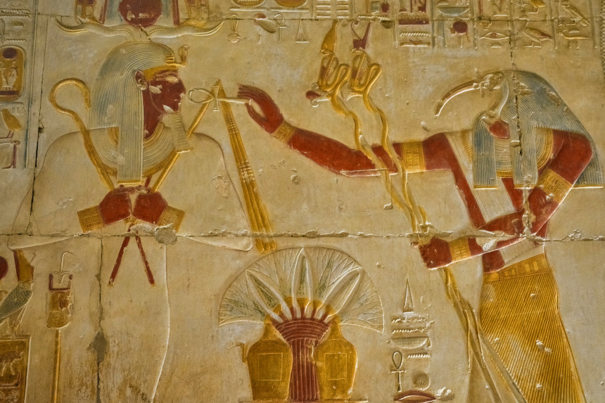 Jeroglíficos en Abydos