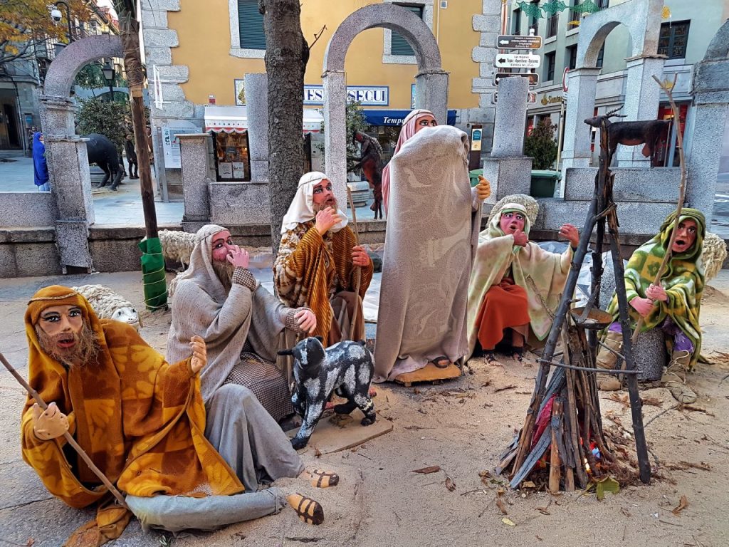 Anunciación a los pastores en el Belen Monumental