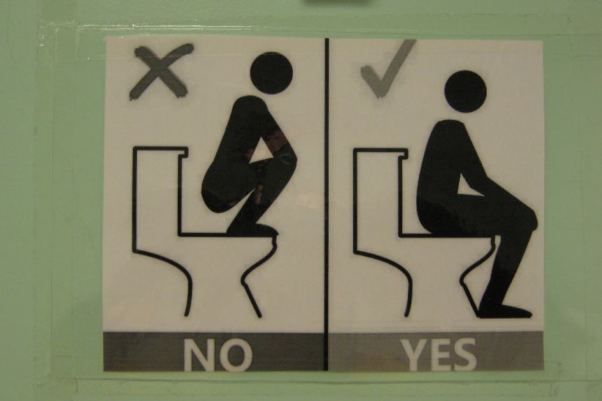 Instrucciones de baño occidental