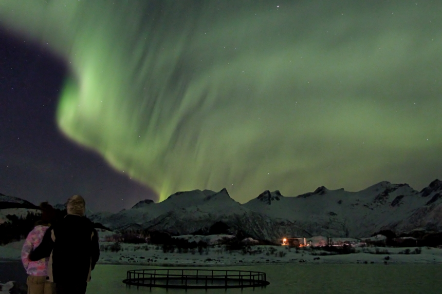 aurora boreal en las islas Lofoten