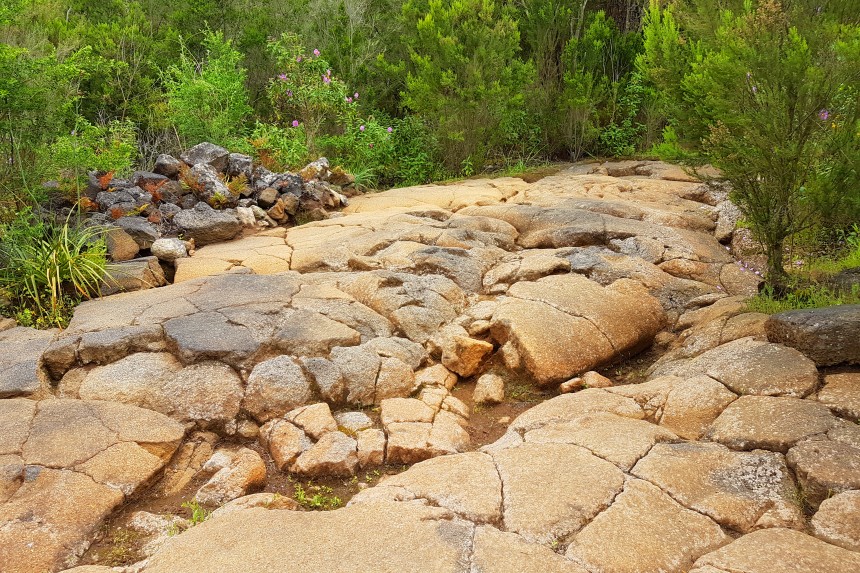 lavas pahoehoe llamadas lajas en Canarias