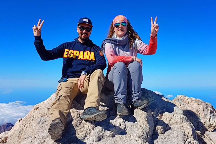 mapaymochila en el Pico del Teide