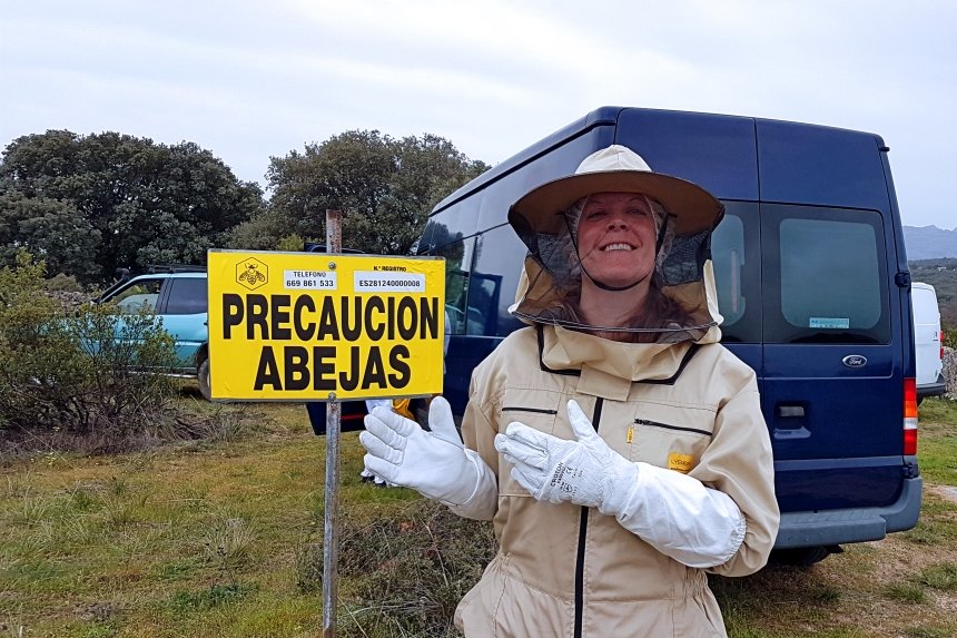 precaución abejas