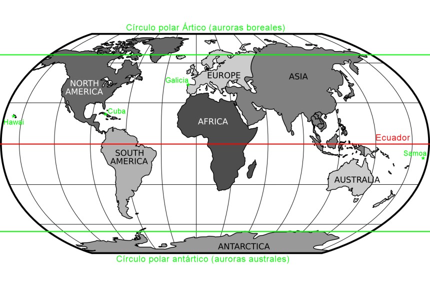 mapa de auroras boreales