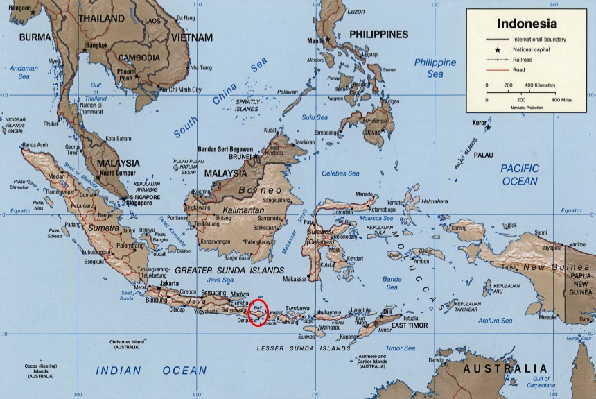 mapa de Indonesia