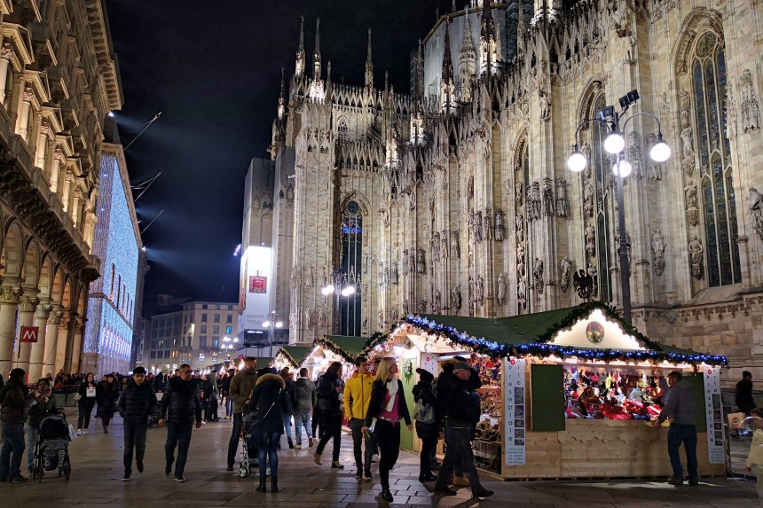 mercadillo navideño en Milán
