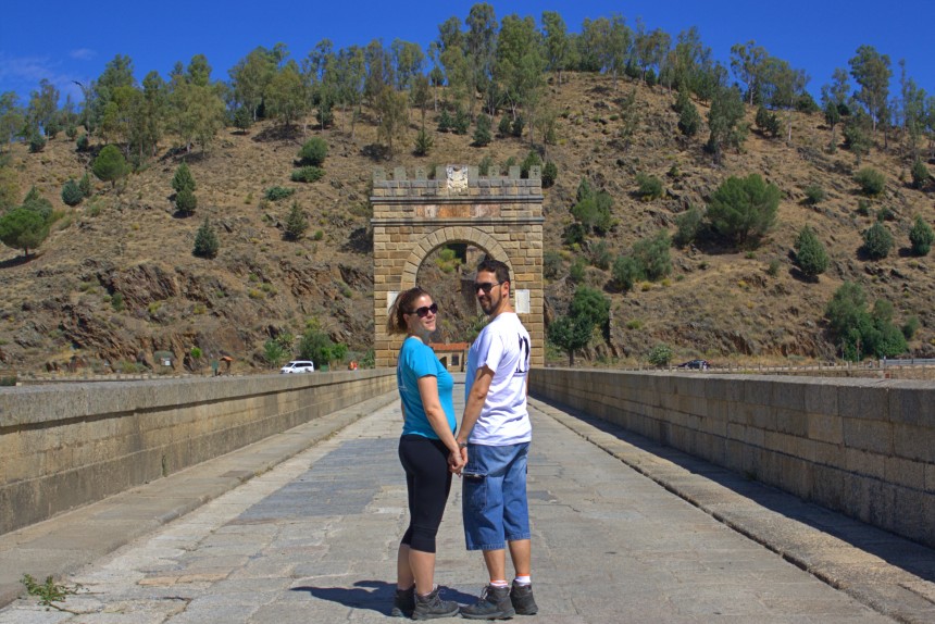 mapaymochila en el Puente Romano de Alcánatara