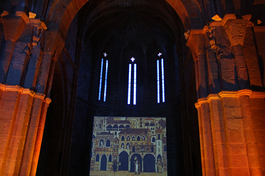 audiovisual en el Museo del Románico (ROM) de Aguilar de Campoo