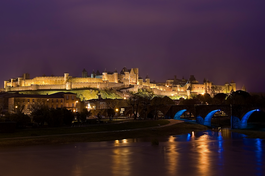 Carcassonne de noche