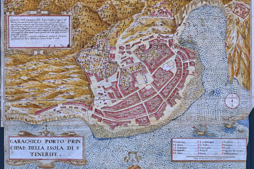 mapa antiguo de Garachico