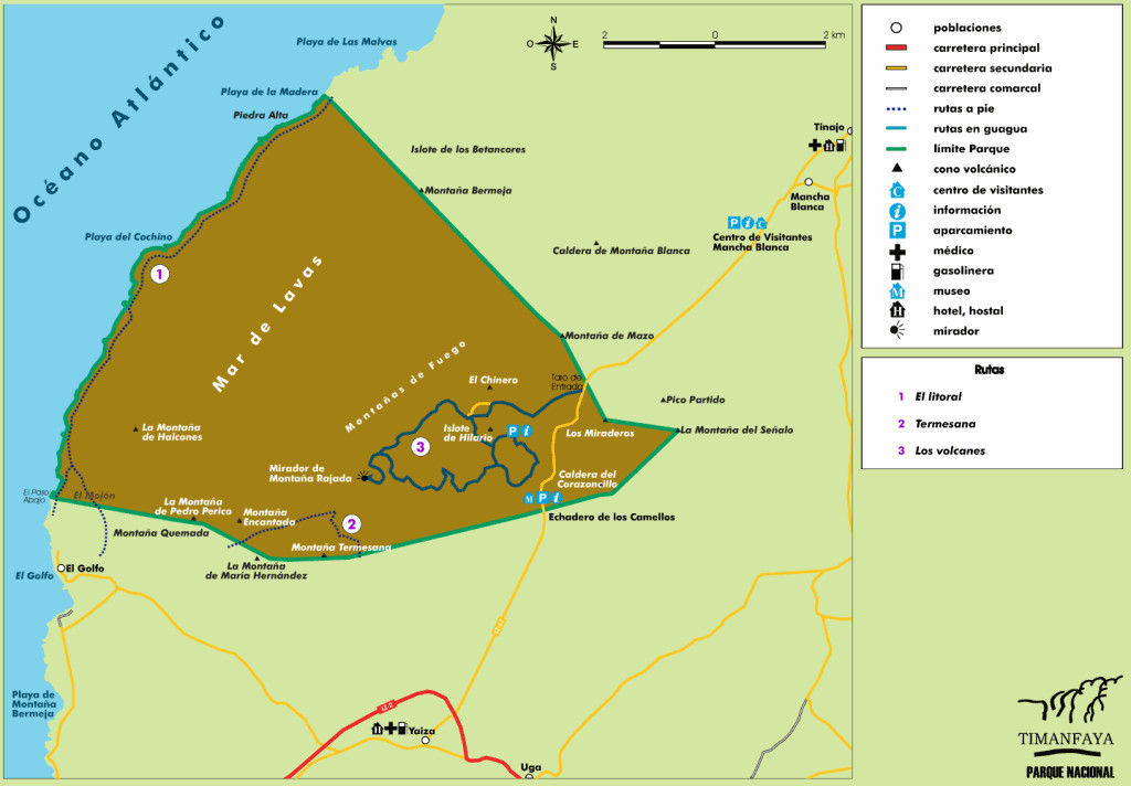 mapa de Timanfaya