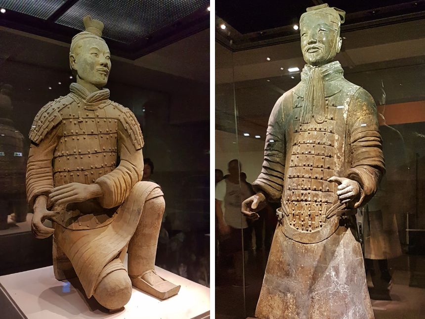 Guerreros de Xi'an expuestos